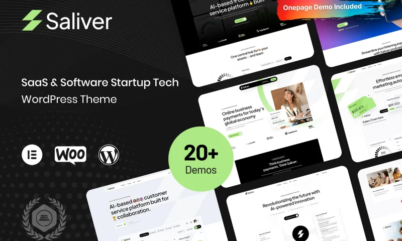 Saliver - SaaS & Startup Tech WordPress Theme