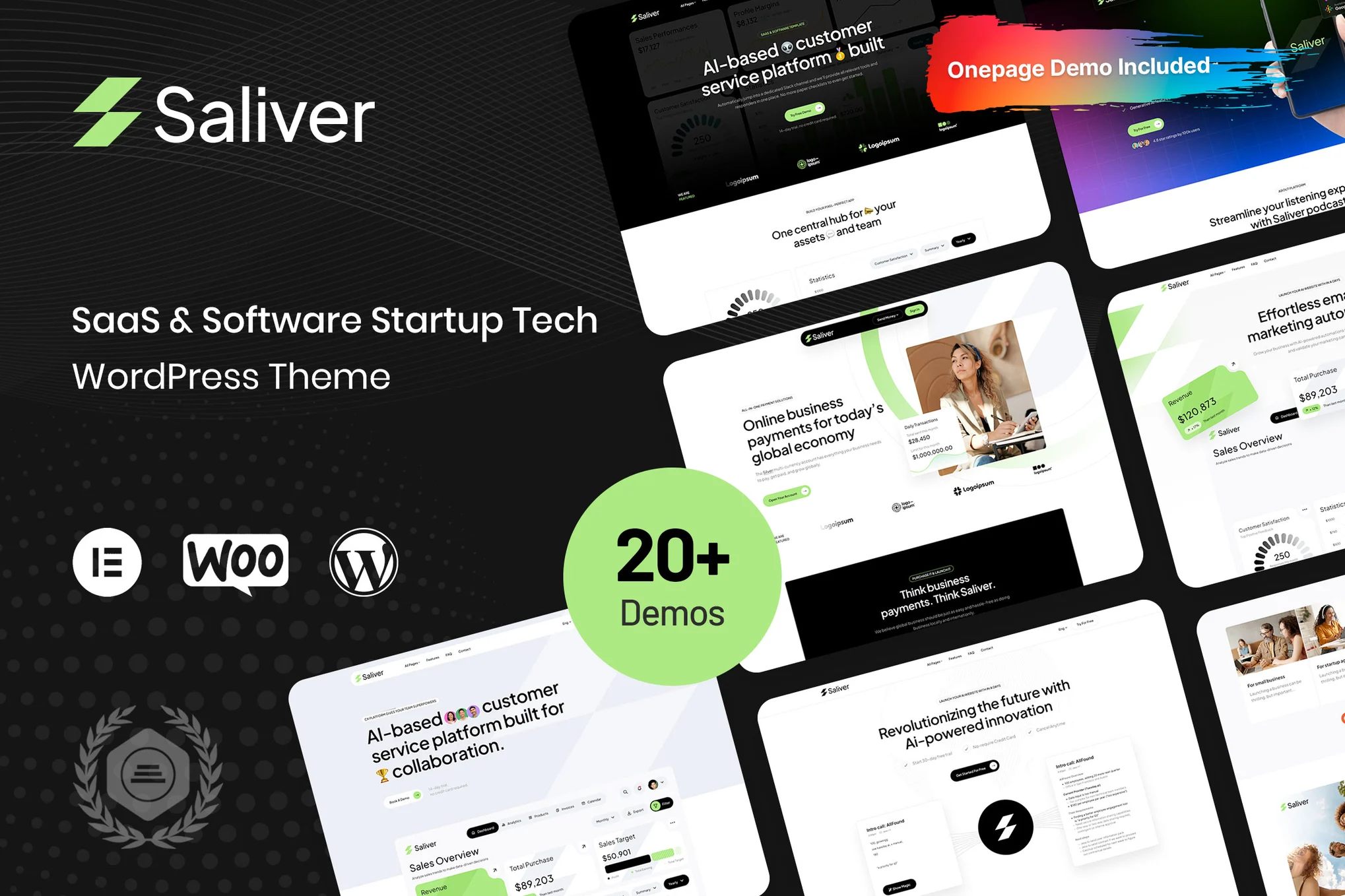 Saliver - SaaS & Startup Tech WordPress Theme