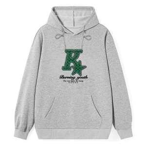R Letter Pattern Classic Hoodie