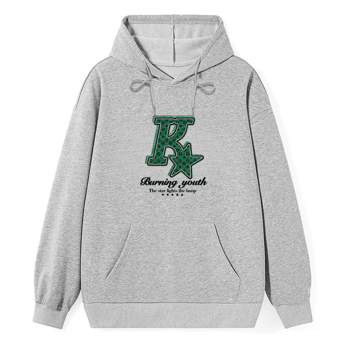 R Letter Pattern Classic Hoodie