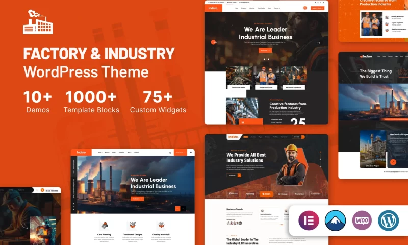 Indsro - Factory & Industry WordPress Theme