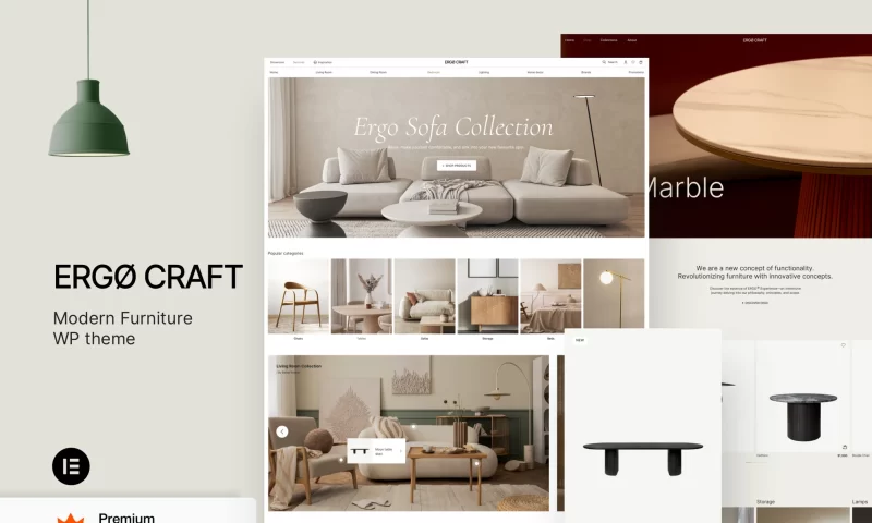 ErgoCraft – Furniture Shop WordPress Theme