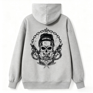 Good Boy Skull Pattern Classic Hoodie