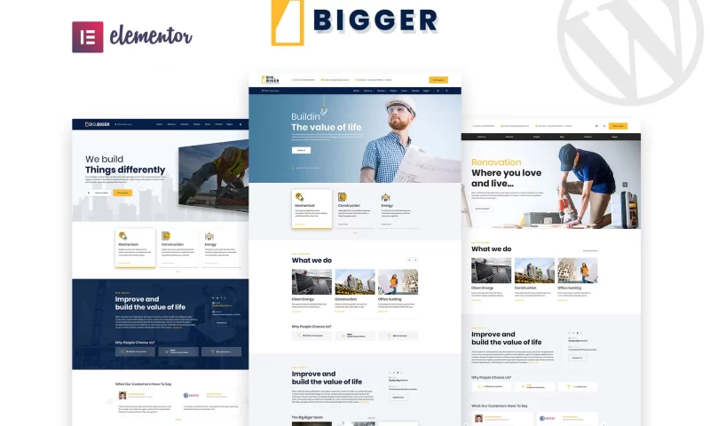Bigger - Construction WordPress Theme